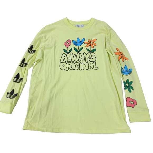 Adidas Always Original Graphic Long Sleeve Shirt Womens Size Medium Streetwear - Picture 4 of 9